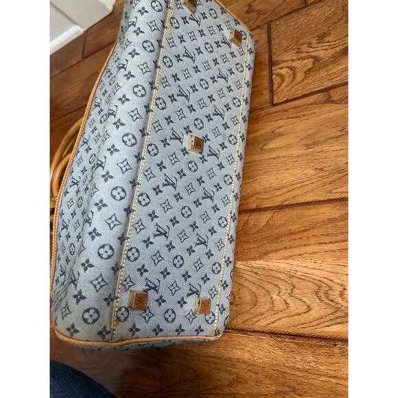 Louis Vuitton LV Mini Lin Marie Navy Monogram Satchel Handbag - Picture 5 of 11